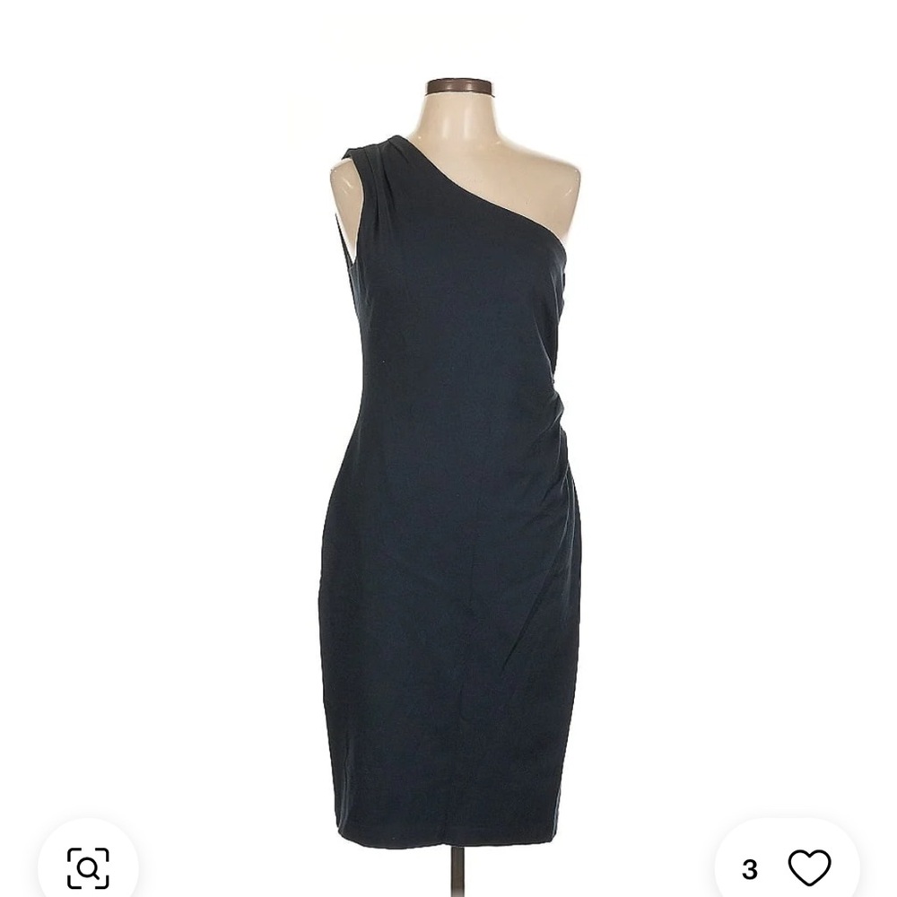 Elegant Navy One-Shoulder Dress